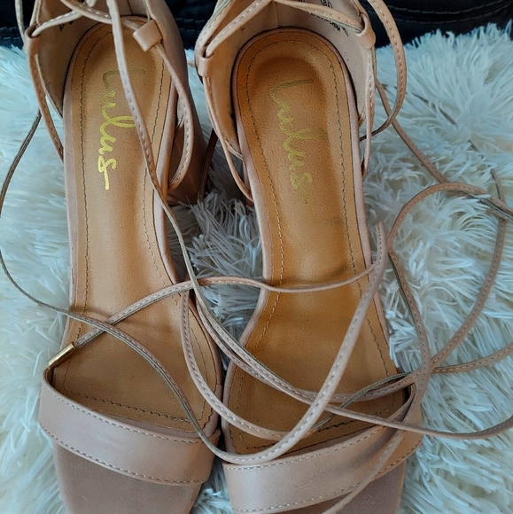 Lulus chunky heel sandals size 8 1/2 - Picture 1 of 6